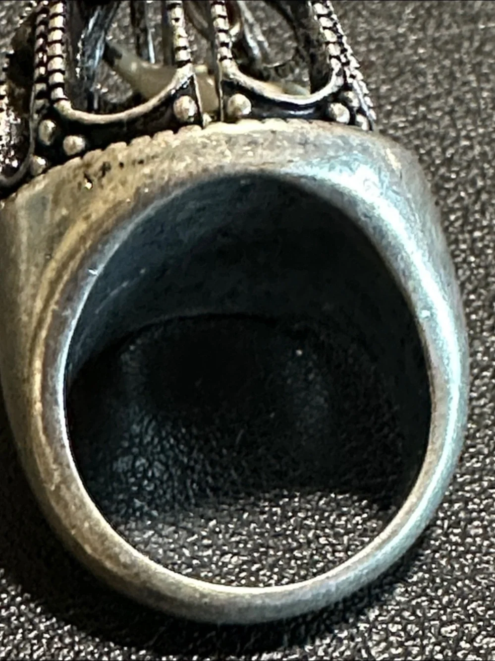 Bird In A Cage Silver-Tone Statement Ring